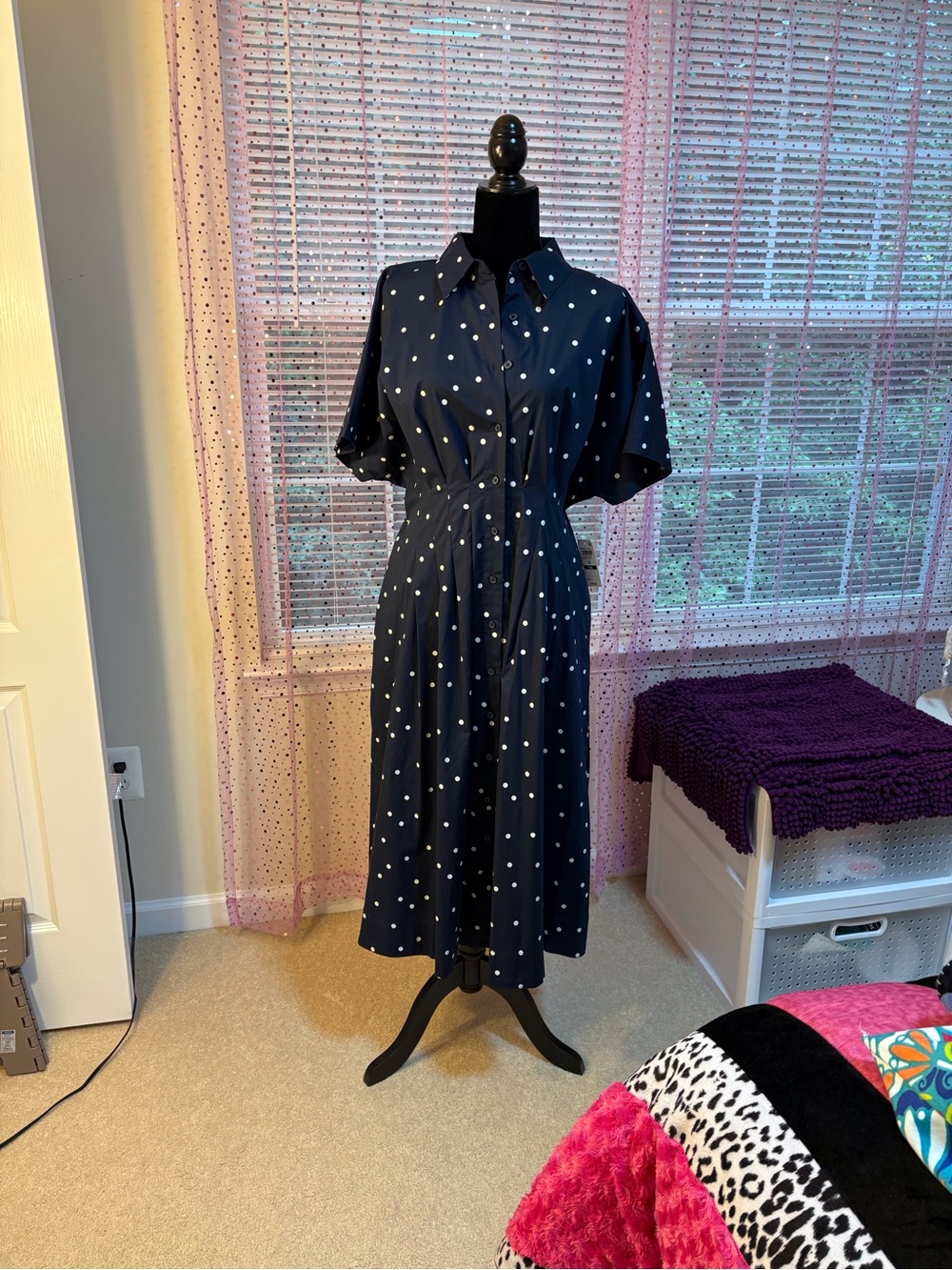 Macys Pleated Shirt Dress (ON 34th)